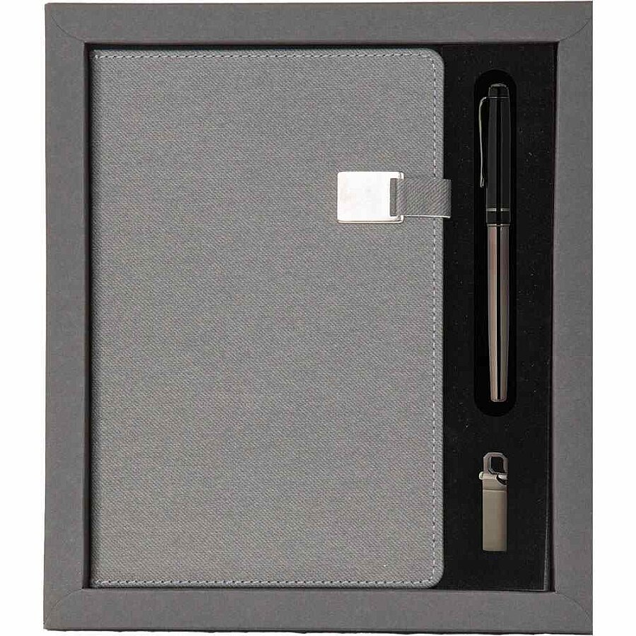 Kişiye Özel Defter, Roller Kalem ve USB Bellek Seti – Kutulu Profesyonel Koleksiyon - (1)