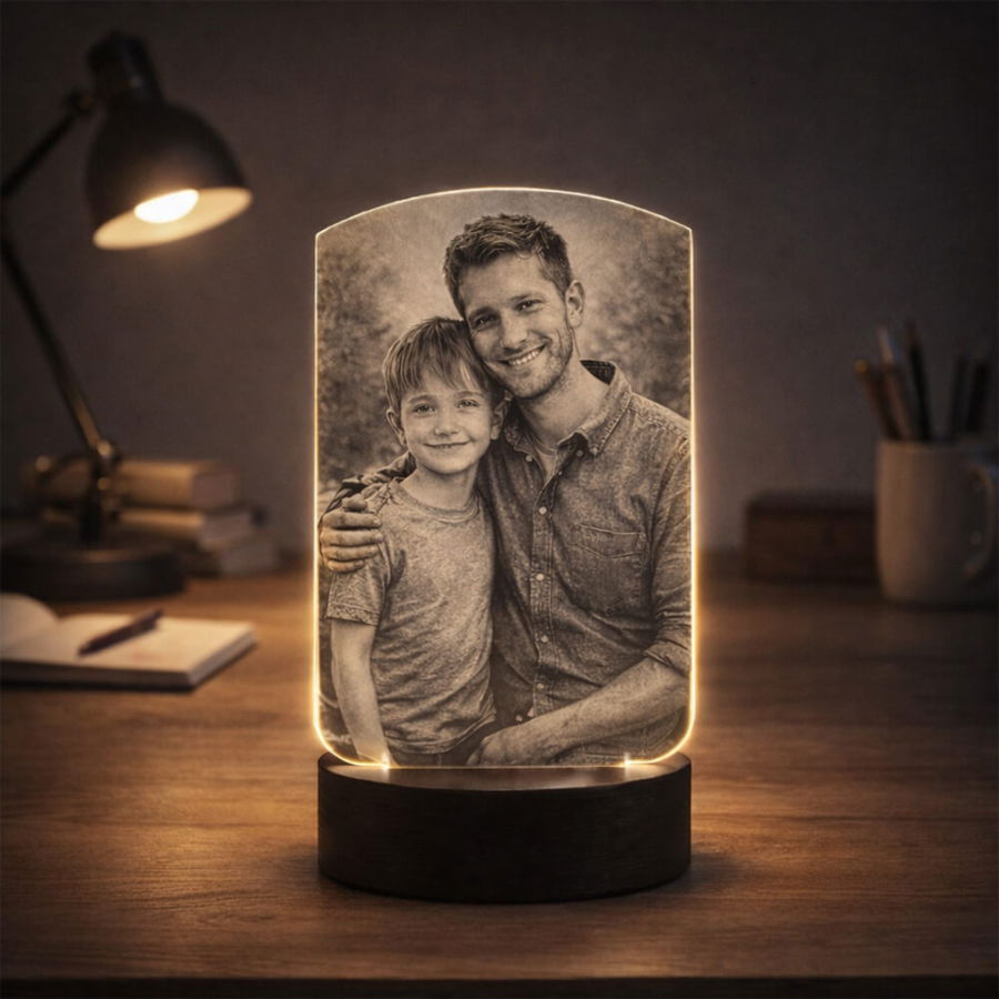Kişiye Özel Fotoğraf Baskılı Led Lamba - 3