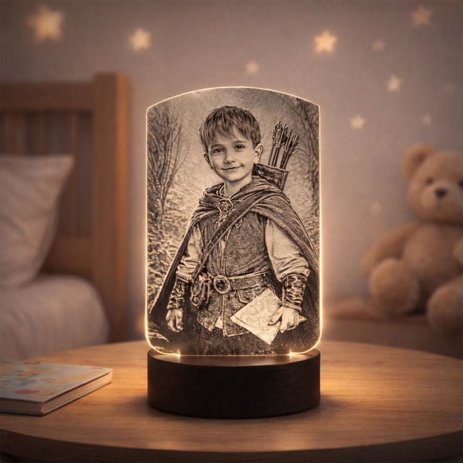 Kişiye Özel Fotoğraf Baskılı Led Lamba - 4