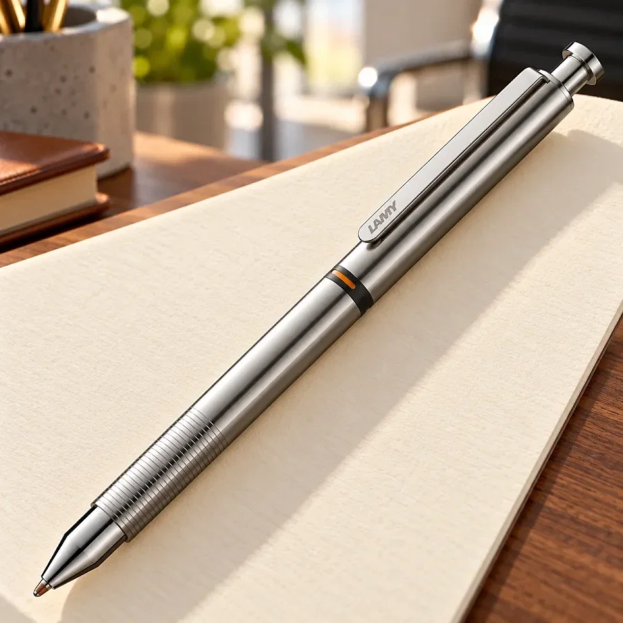 Kişiye Özel LAMY ST Tri Pen Mat Çelik 3 Fonksiyonlu Kalem - 1