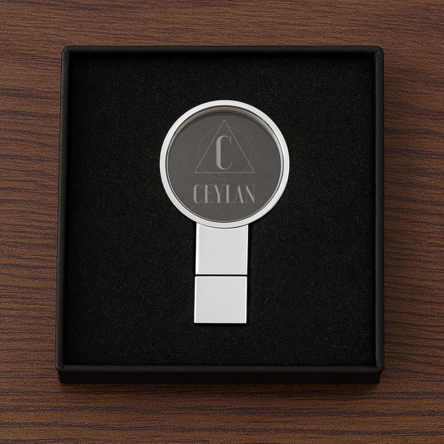 Kişiye Özel Oval Kristal USB Bellek – 32 GB - Hediyesec (1)