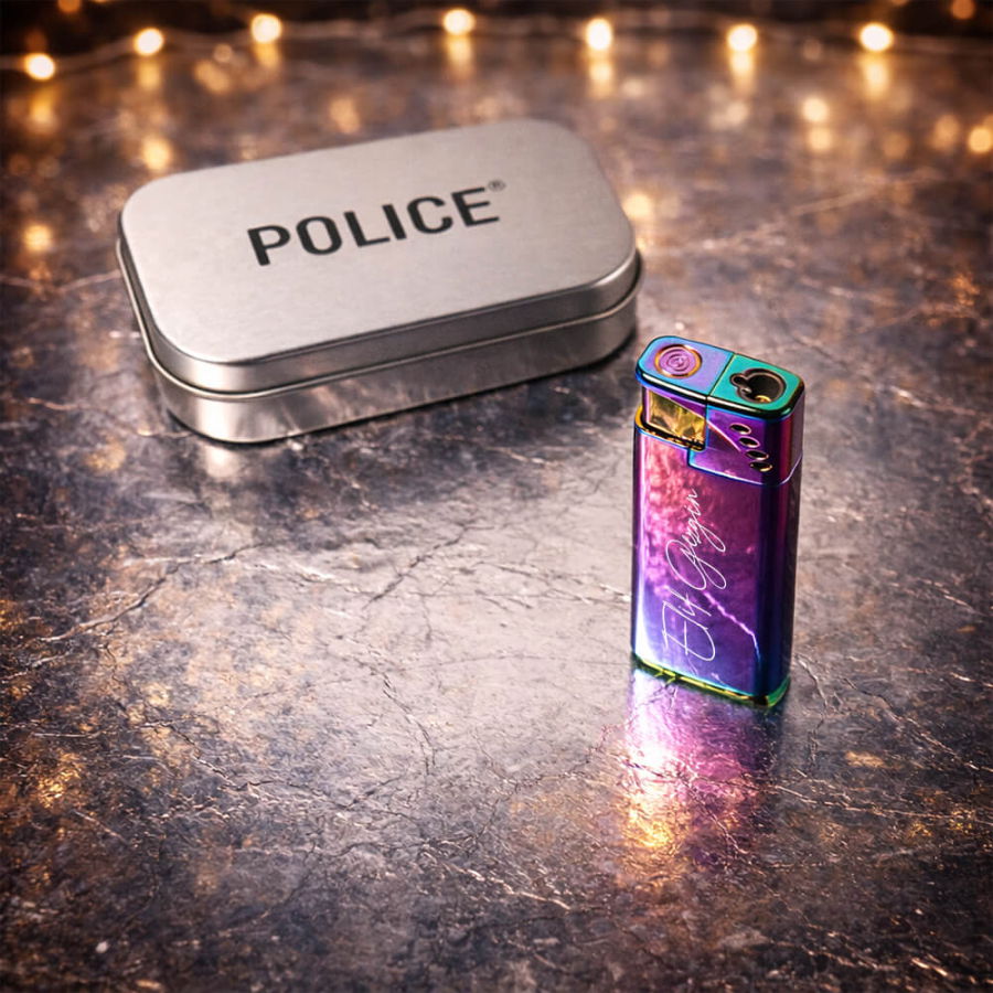 Kişiye Özel Police Turbo Metal Çakmak - Hediyesec (1)