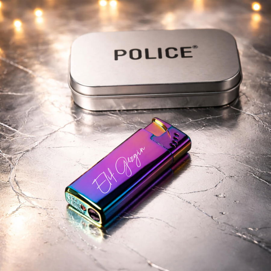 Kişiye Özel Police Turbo Metal Çakmak - 3