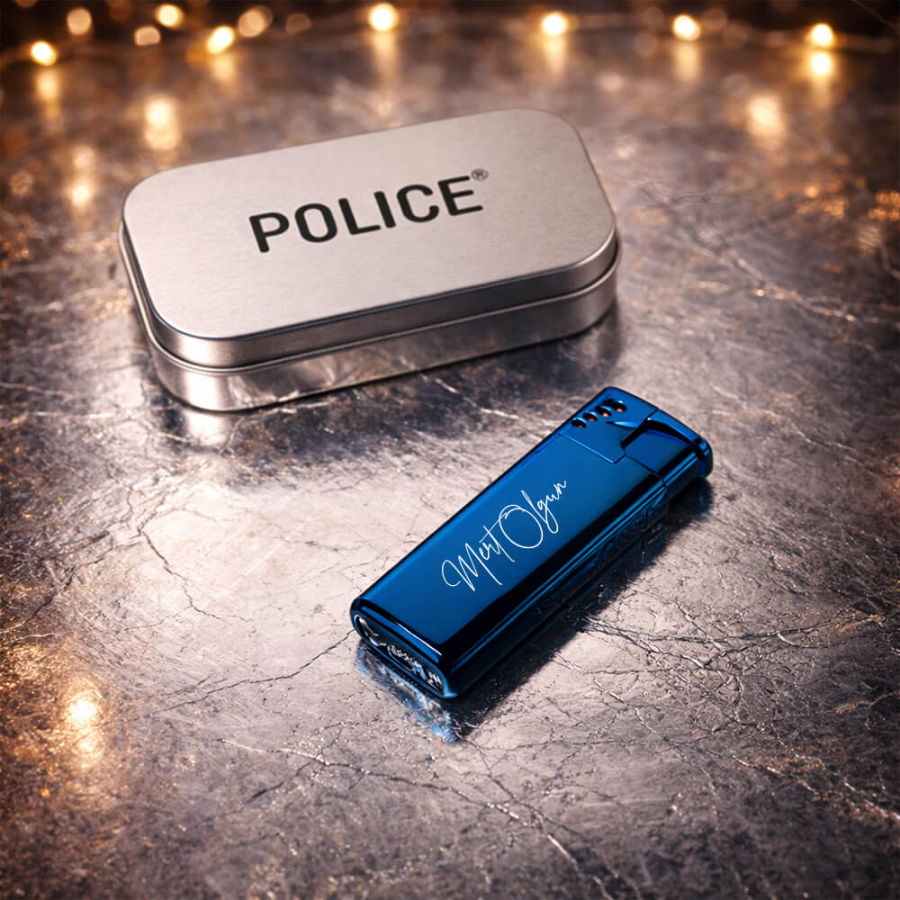 Kişiye Özel Police Turbo Metal Çakmak - 5