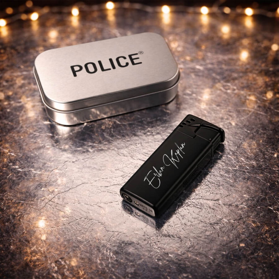 Kişiye Özel Police Turbo Metal Çakmak - 6