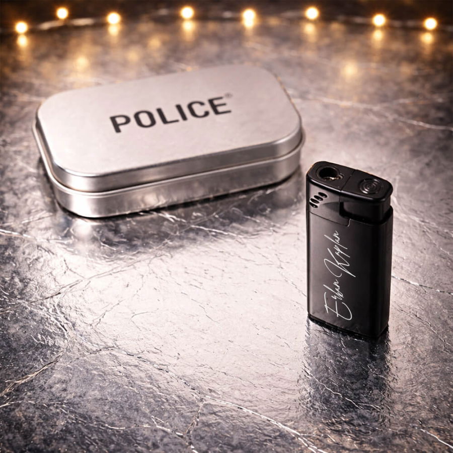 Kişiye Özel Police Turbo Metal Çakmak - 7