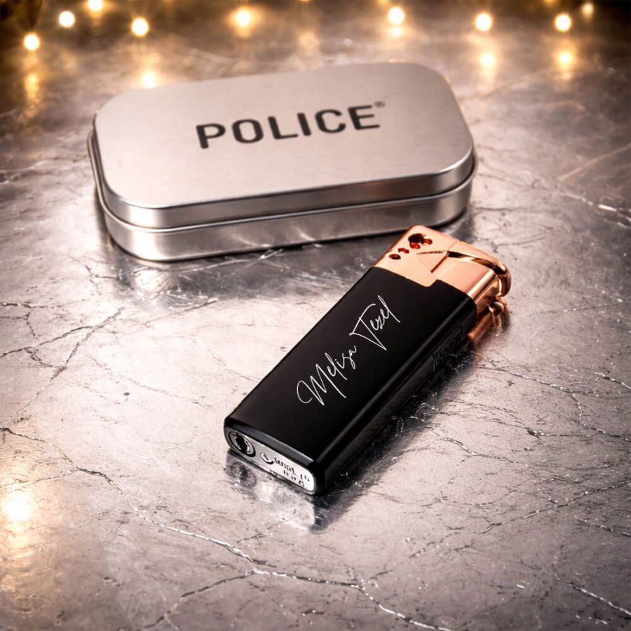 Kişiye Özel Police Turbo Metal Çakmak - 9