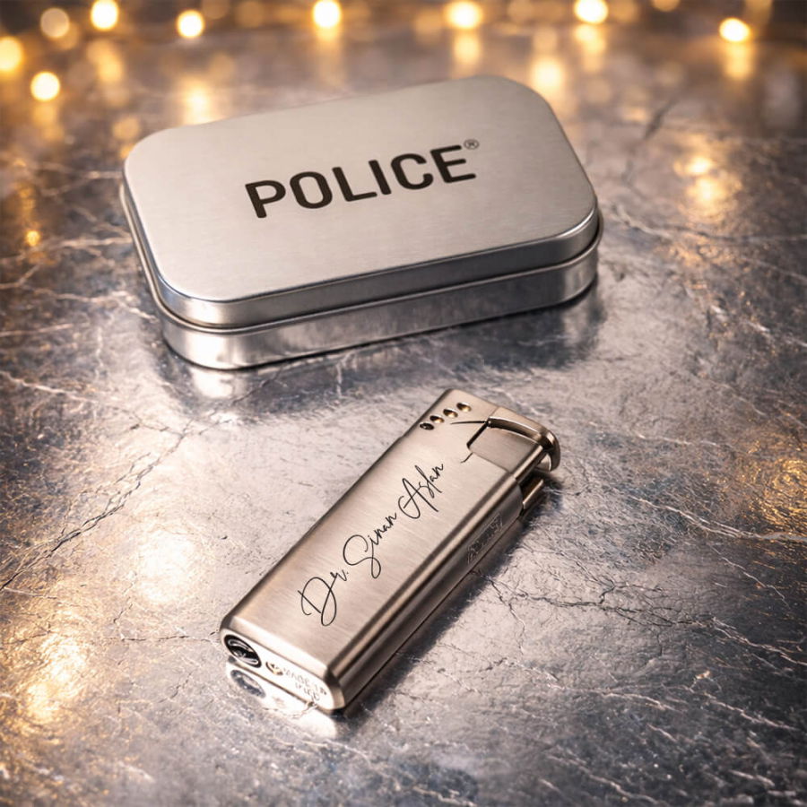 Kişiye Özel Police Turbo Metal Çakmak - 11