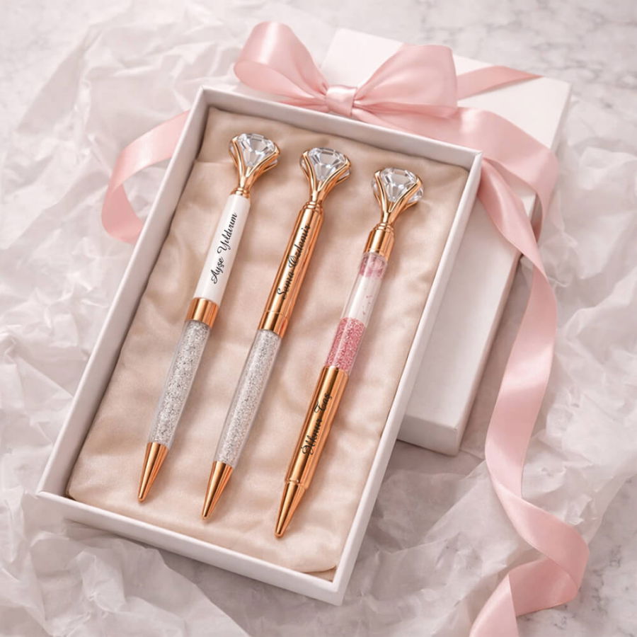 Kişiye Özel Premium Taşlı Tükenmez Kalem - 5