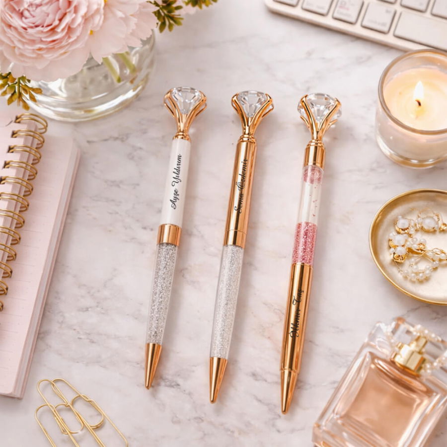 Kişiye Özel Premium Taşlı Tükenmez Kalem - 4