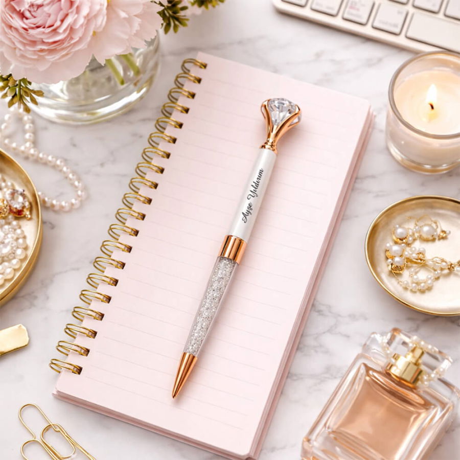 Kişiye Özel Premium Taşlı Tükenmez Kalem - Hediyesec