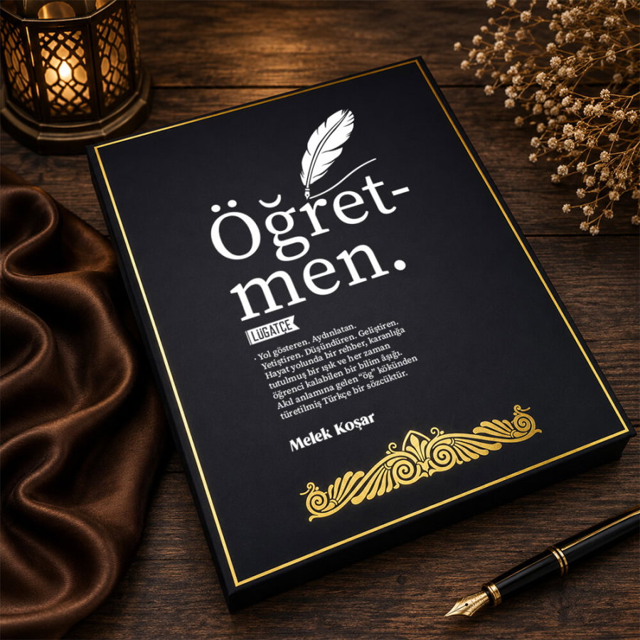 Öğretmen Tasarımlı Kişiye Özel Premium Tüylü Divit Hokka Kalem Seti - Hediyesec (1)